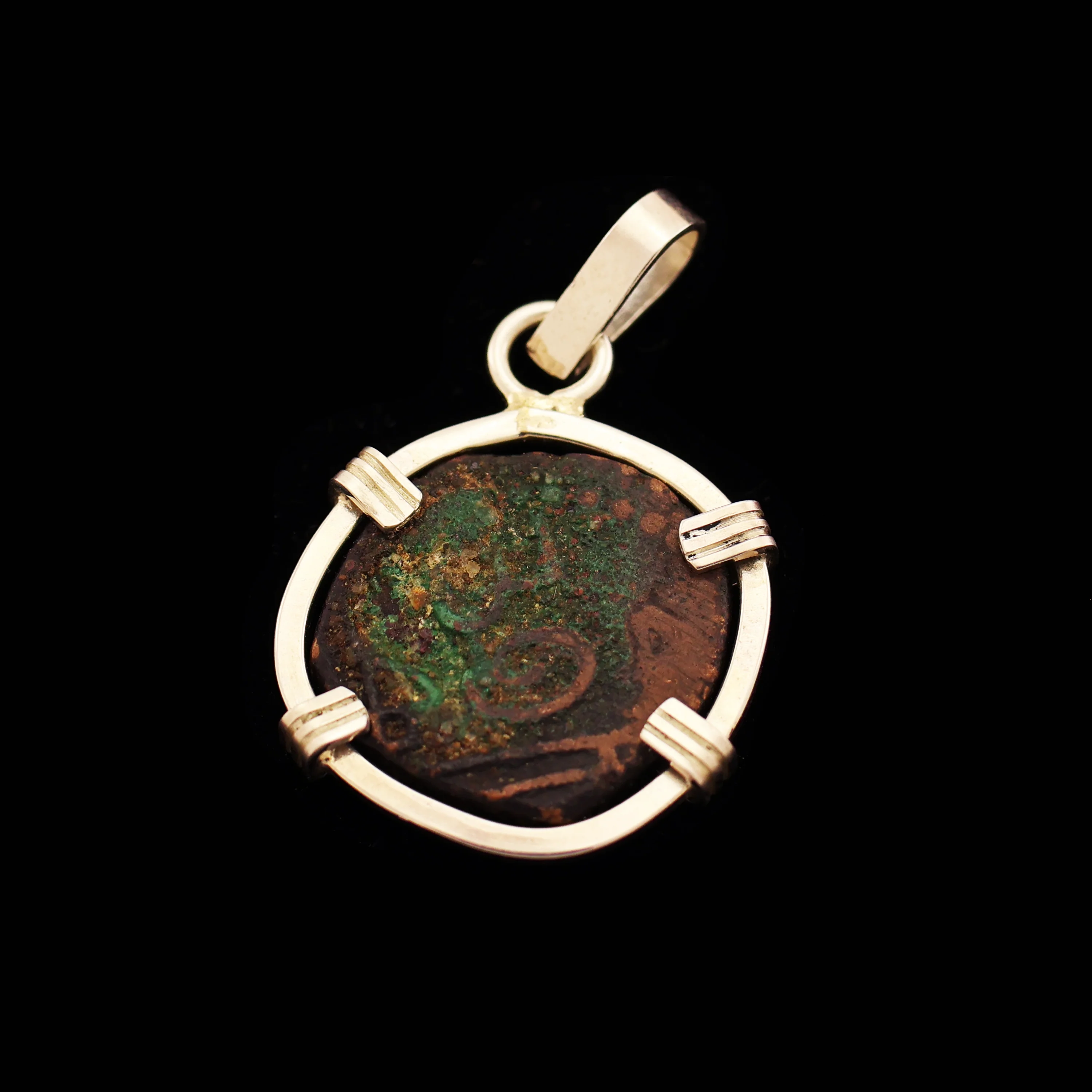 French Colonial Fleur-de-Lis Coin Pendant - Image 3